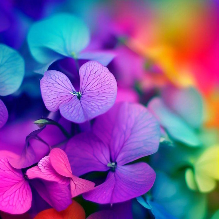 Latice cvijeća u vedrim bojama