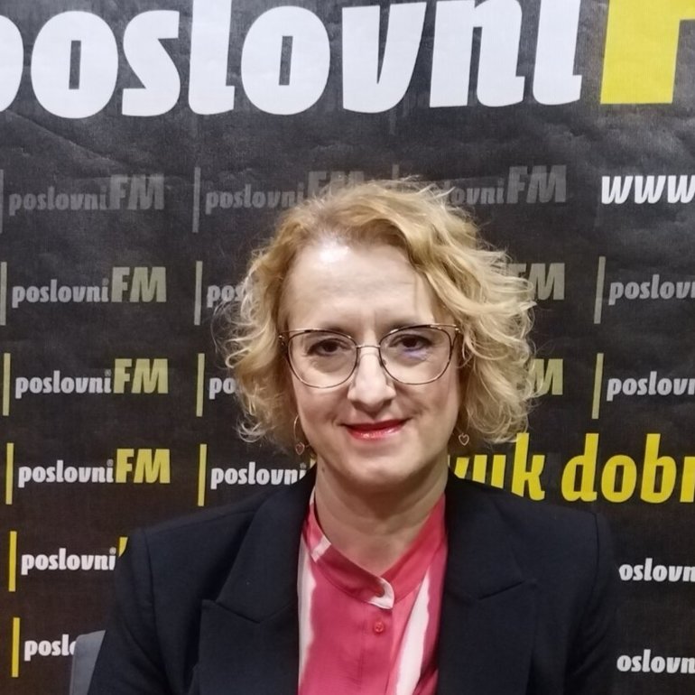 Dunja Firšt u studiju PoslovniFM