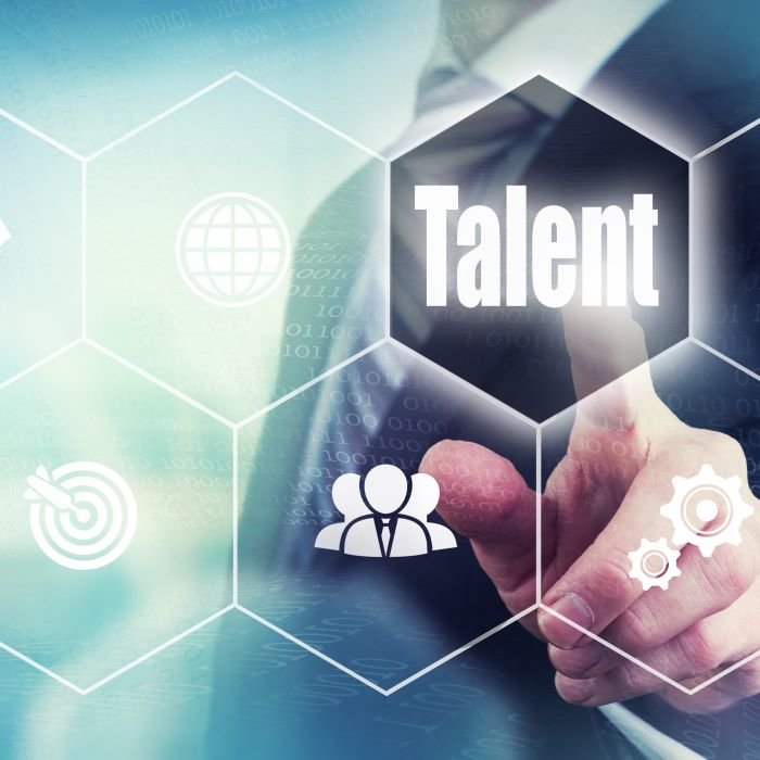 Grafika s velikom riječju "Talent"
