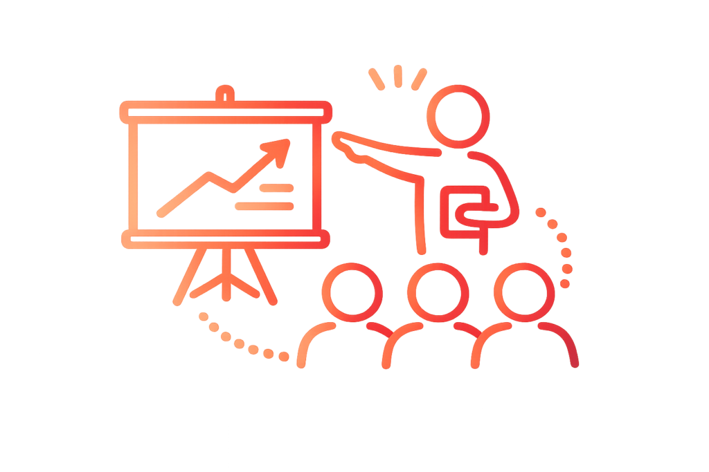 Presentation and leadership icon
